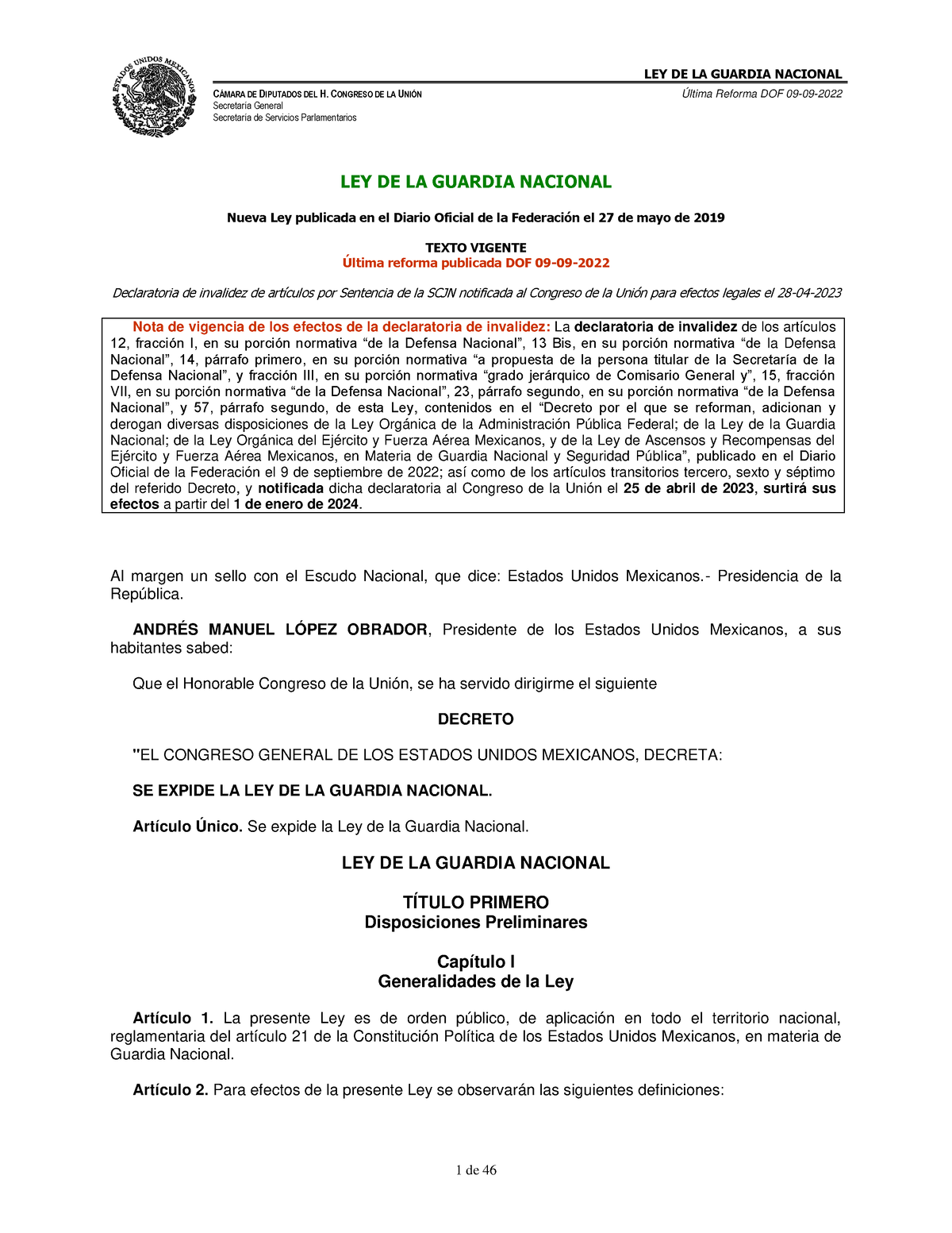 LGN - ES UN BUEN TEMA EN COMUN - C¡MARA DE DIPUTADOS DEL H. CONGRESO DE ...