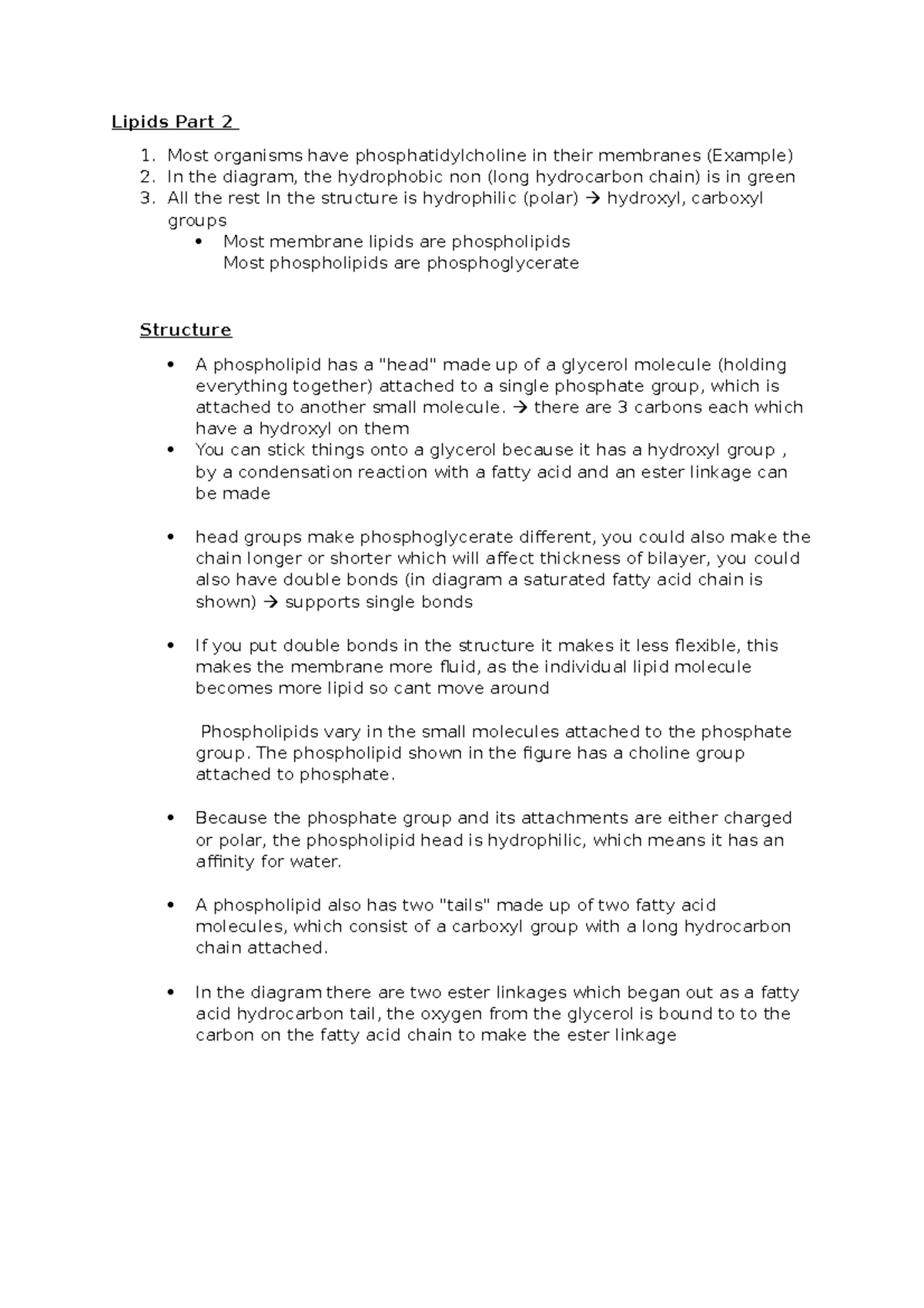 Lecture 2 week 2 - notes on epidemiological approach - Lipids Part 2 ...
