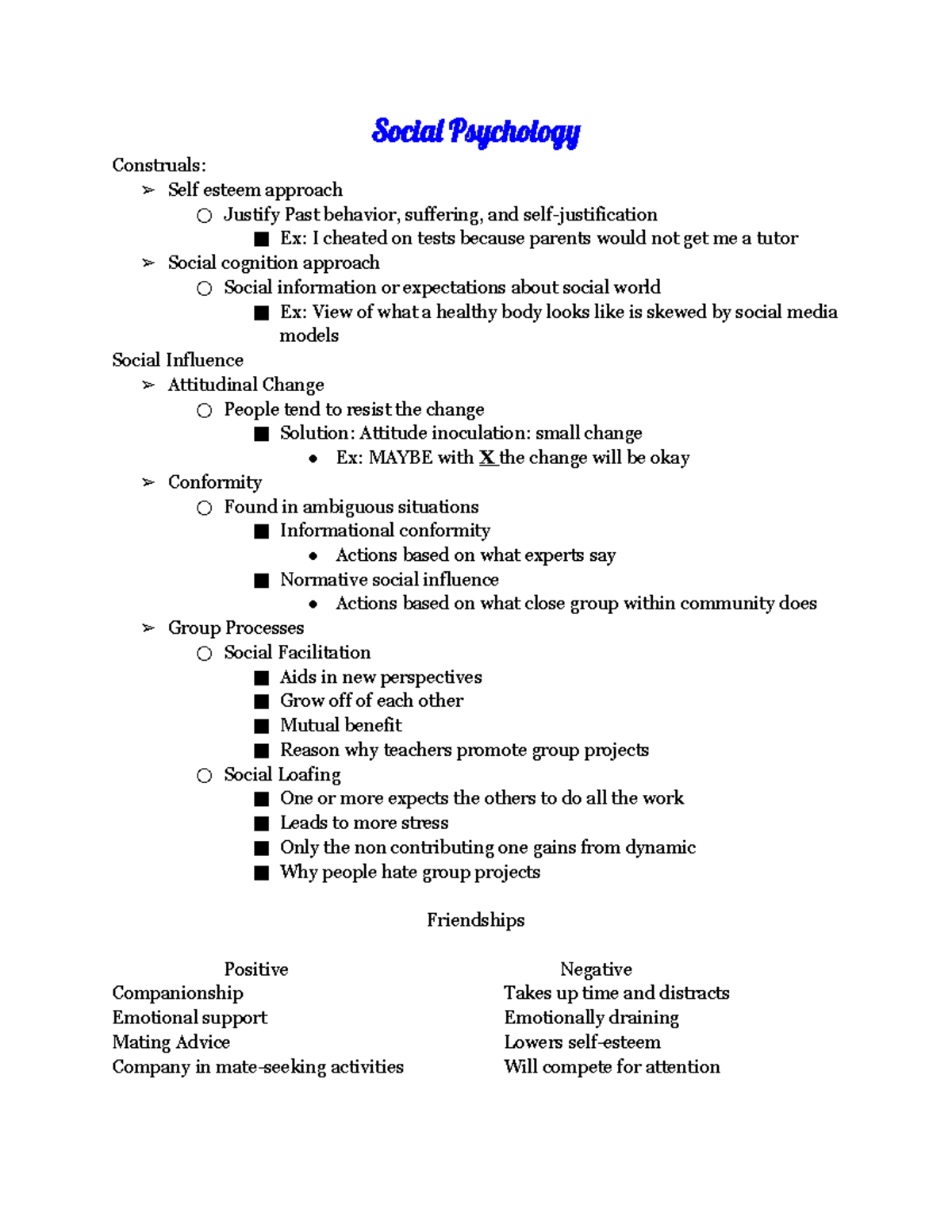 Social Psychology - Social Psychology Construals: Self esteem approach ...