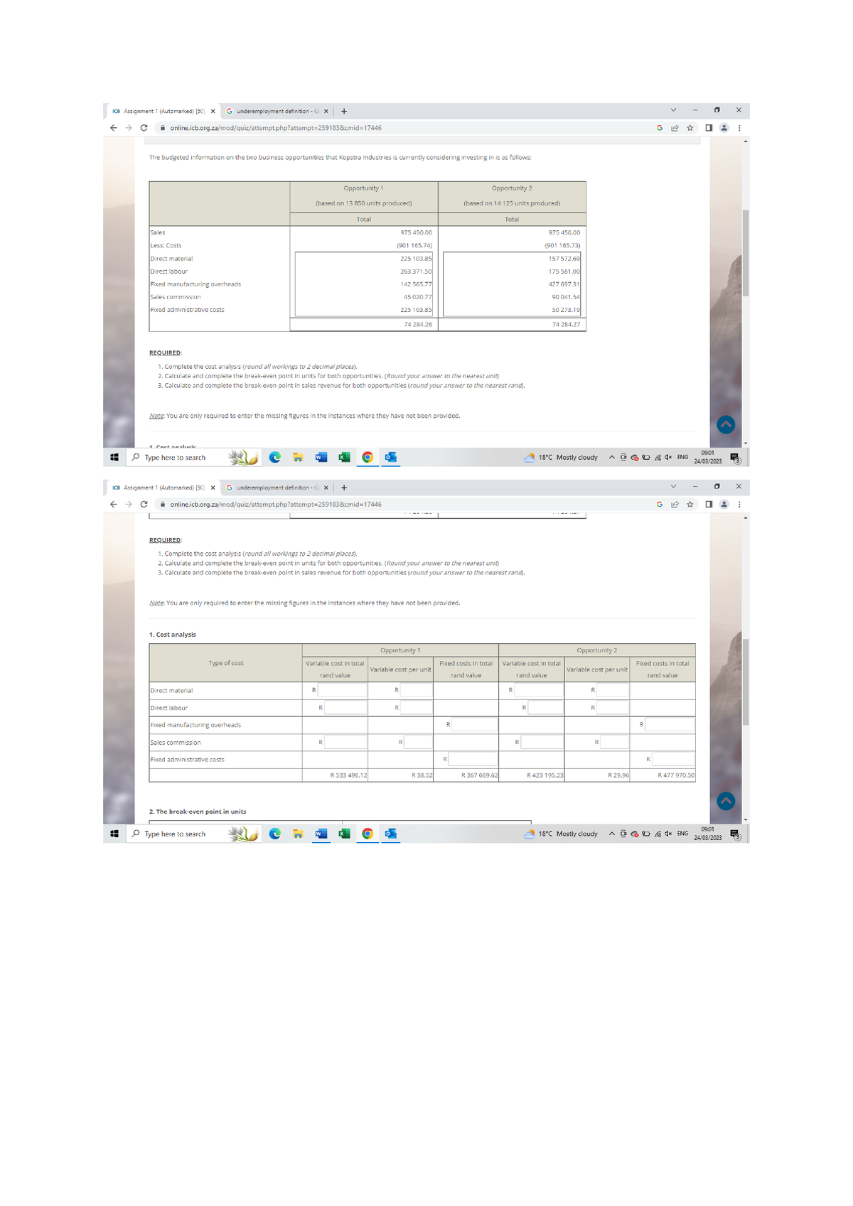 unit 13 cost and management accounting assignment 1