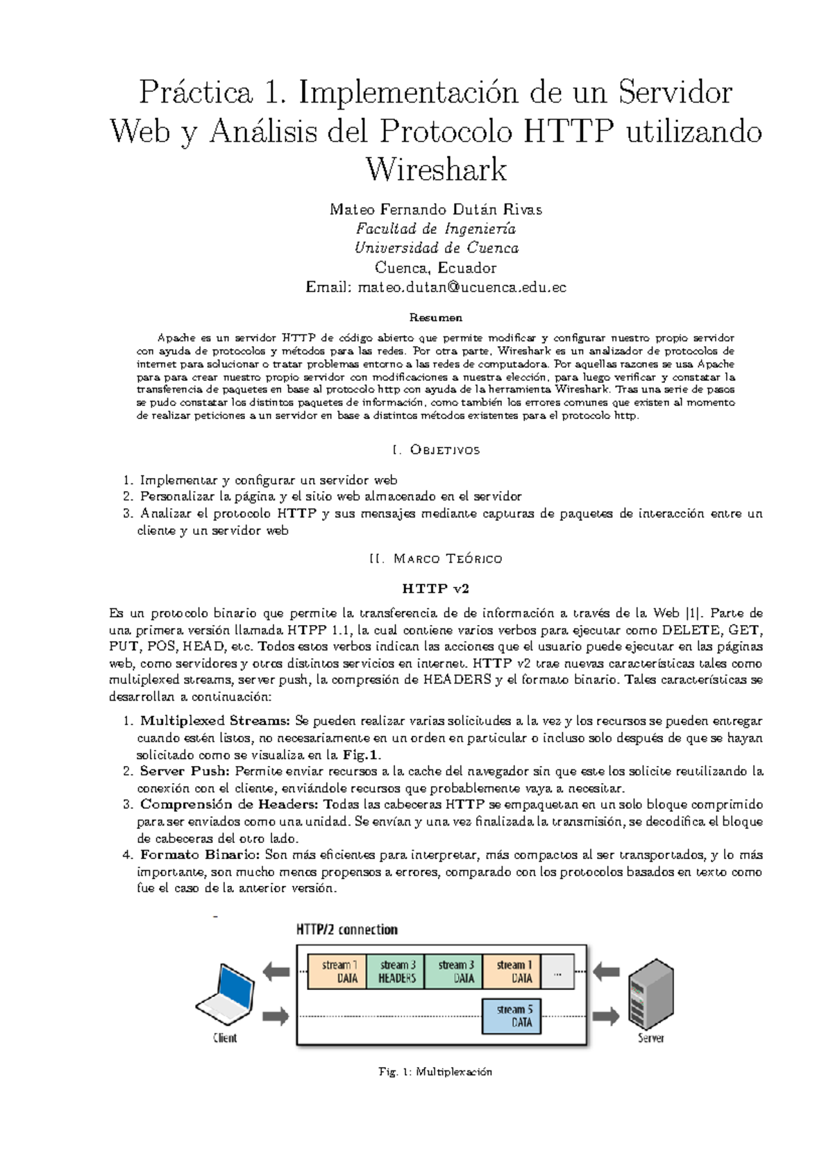 Informe Redes 1 - Practica - Pr ́actica 1. Implementaci ́on de un ...