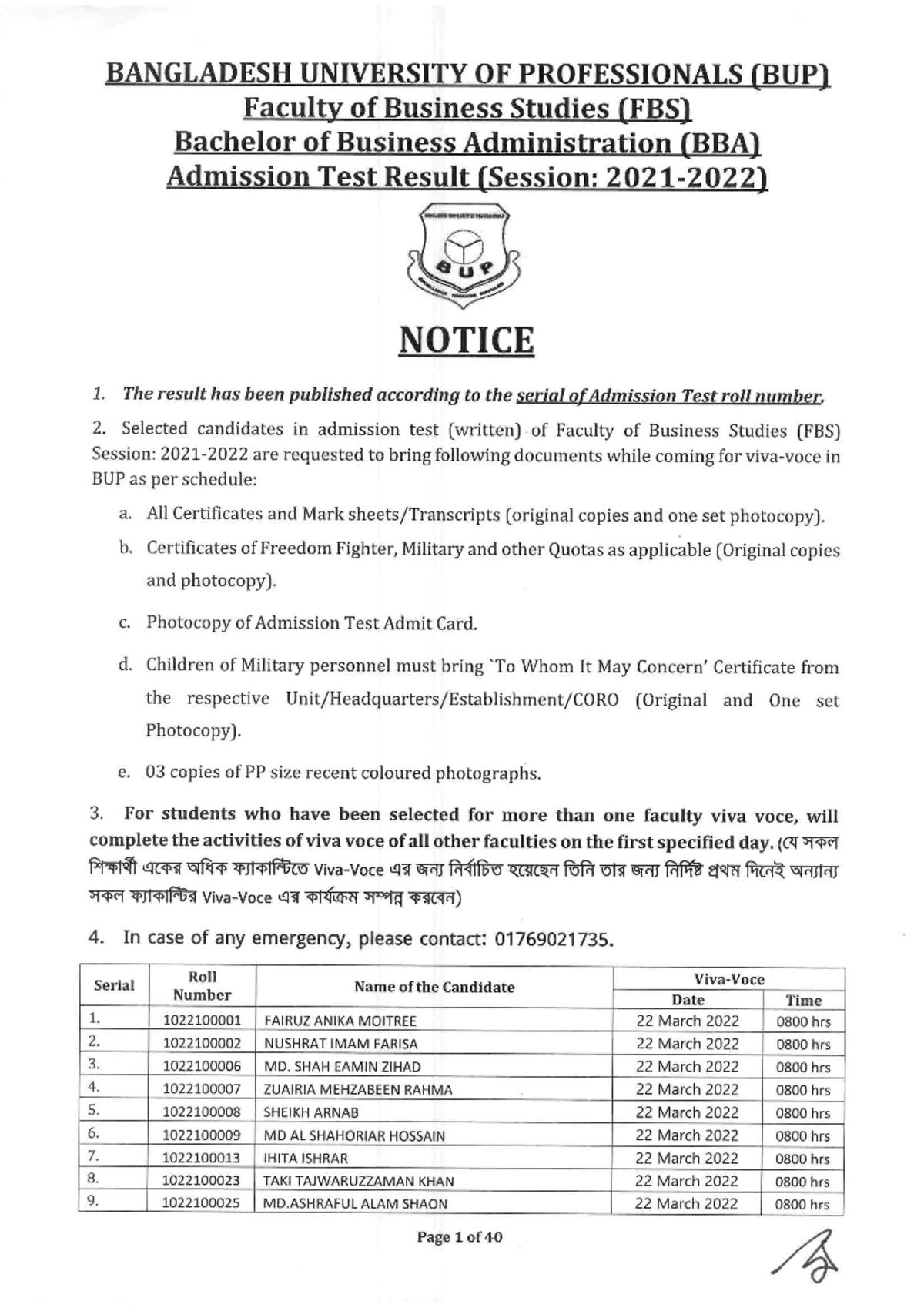 bba-written-result-2022-bangladesh-university-of-professionals-bup