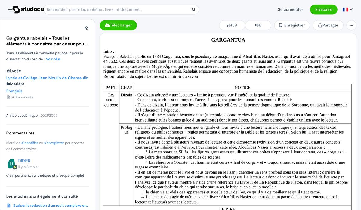 dissertation gargantua rabelais