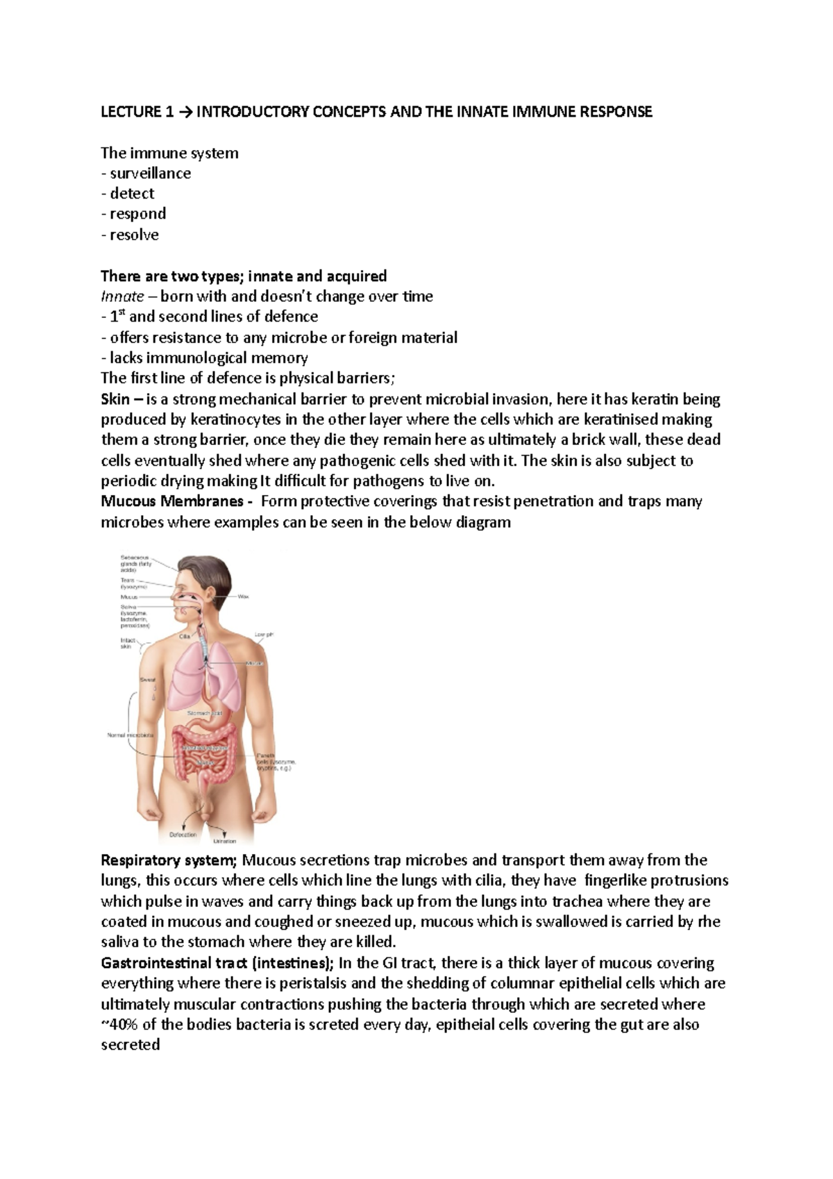 Module 2 lecture 1 BIOL3100 - LECTURE 1 → INTRODUCTORY CONCEPTS AND THE ...