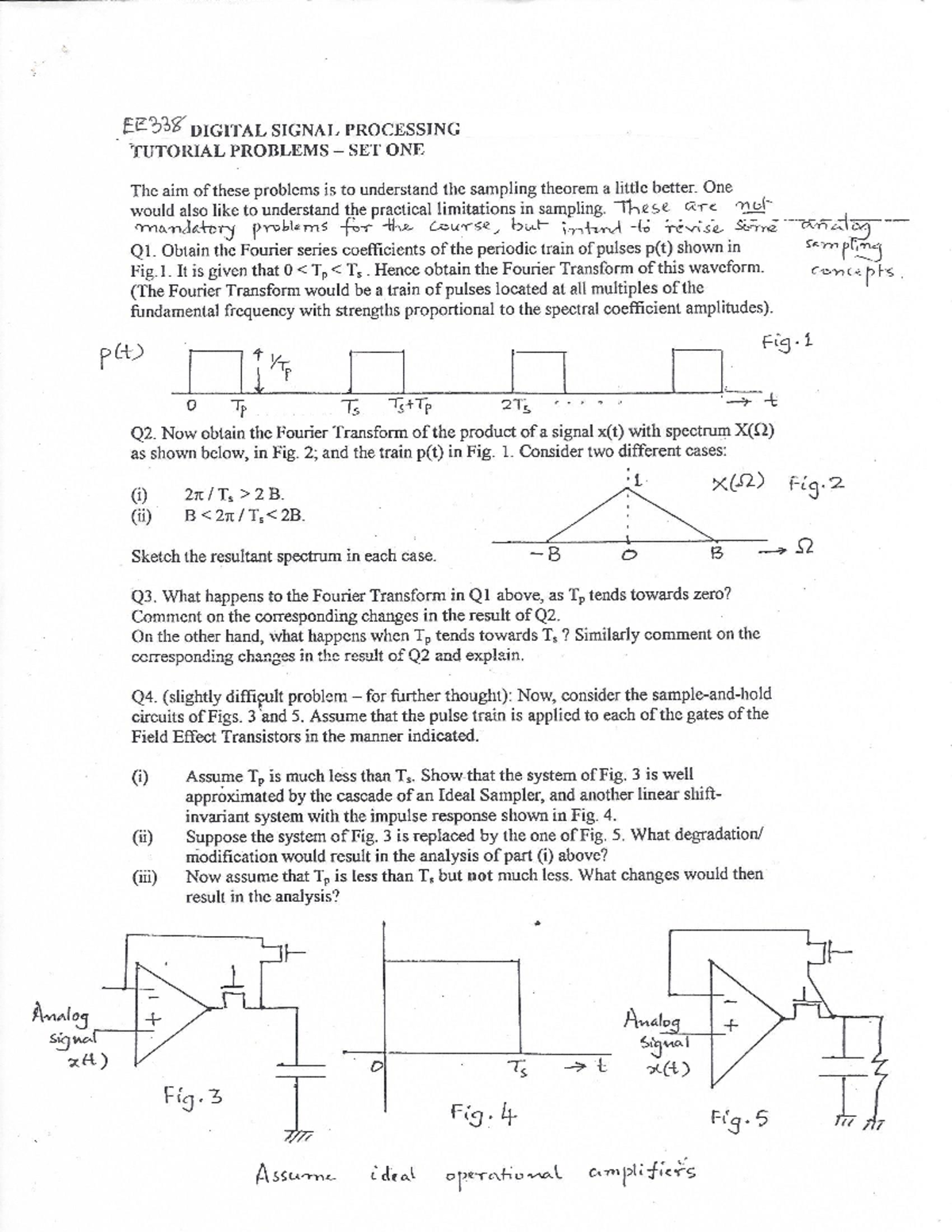 EE338 Tutorial 1 2 And 3 - Digital Signal Processing - Studocu