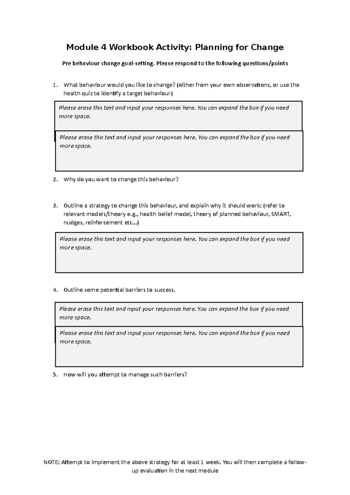 Module 4 - Workbook Activity - Please respond to the following ...