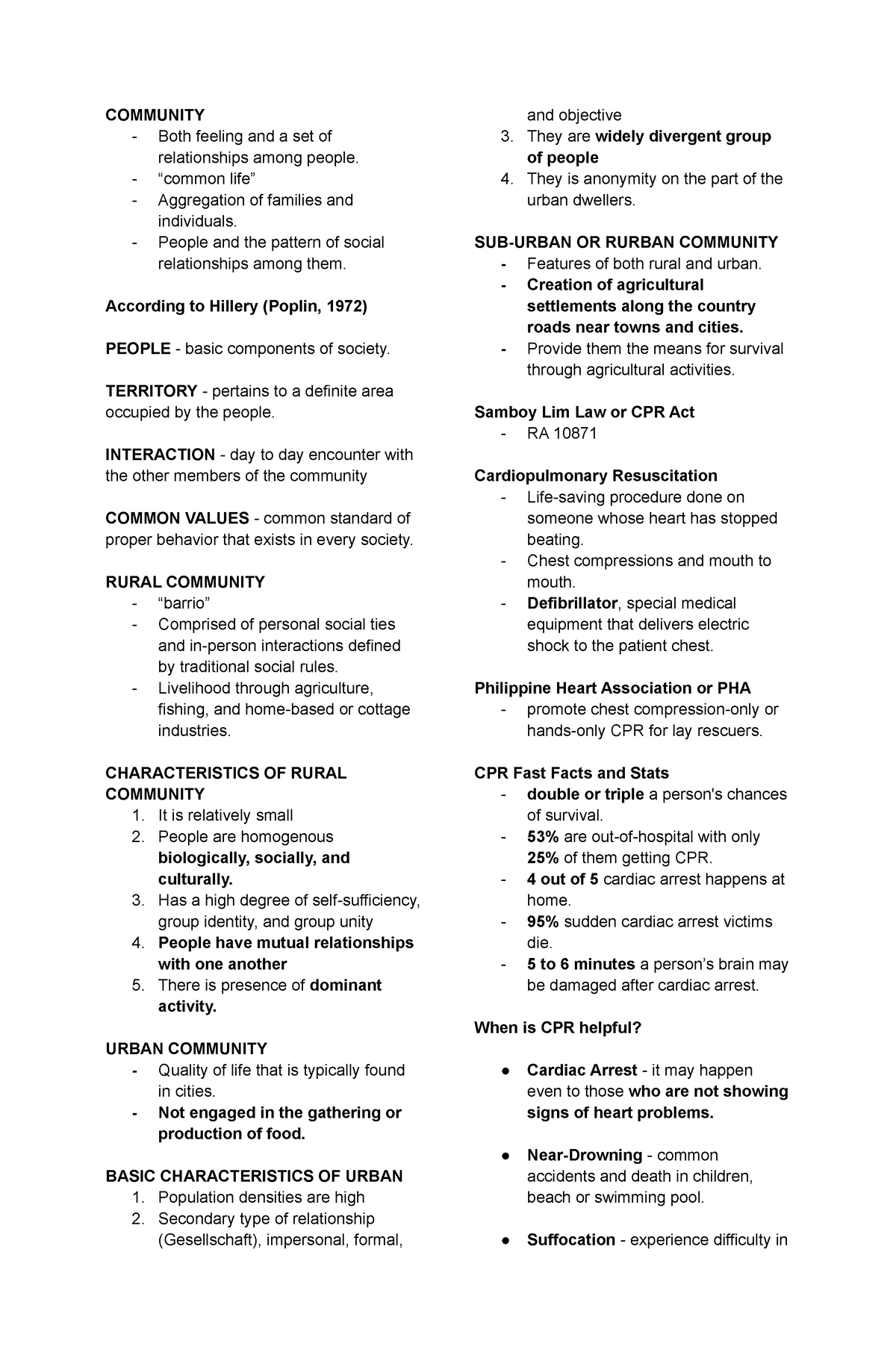 Nstp Final Exam Reviewer - Community Both Feeling And A Set Of 