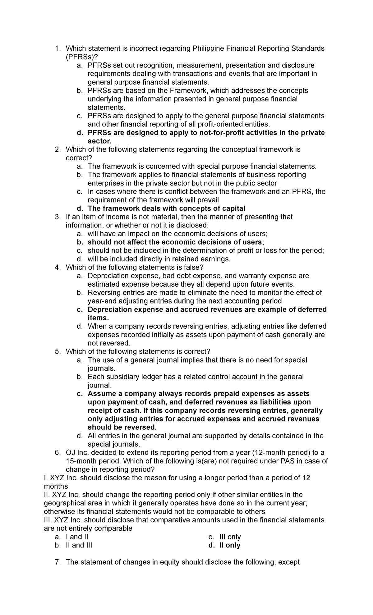 TOA Drill 2( SHE, SFP, SME, Lease, GOVT Grants - Which statement is ...