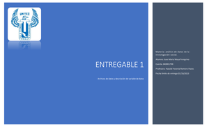 Entregable 1 Organizador tema 2 y 3 - DESCRIPCIÓN DE VARIABLE DE DATOS ...