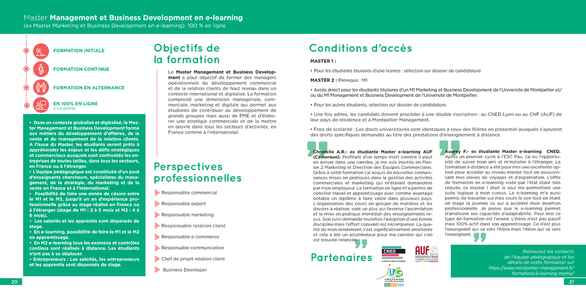 Master Management et business development e learning - FORMATION ...