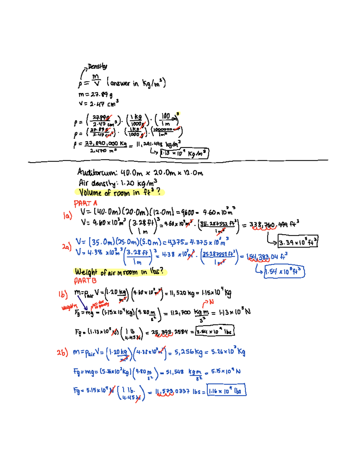 Dimensional analysis Density=mv PHYS 1250 OSU Studocu