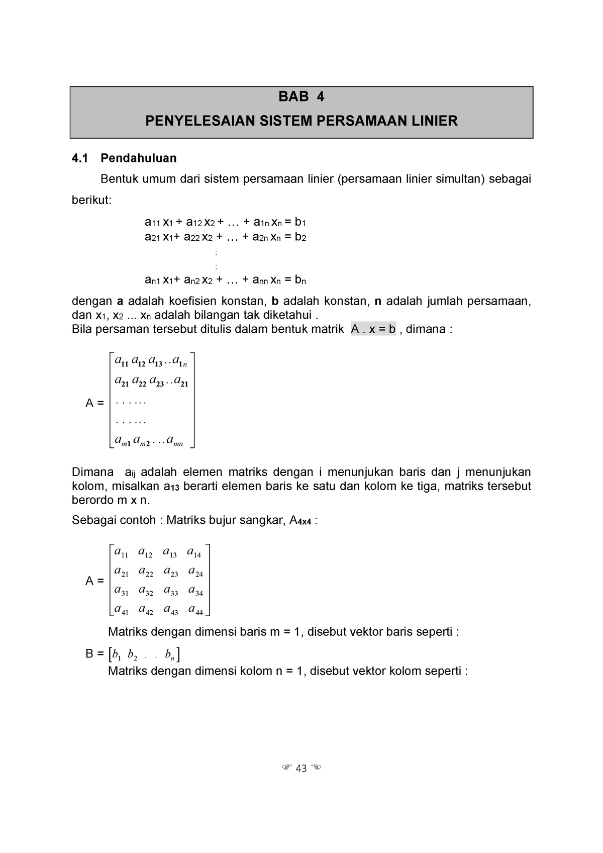 4a-Sistem Persamaan Linier - B B A A B B 4 4 P P E E N N Y Y E E L L E ...