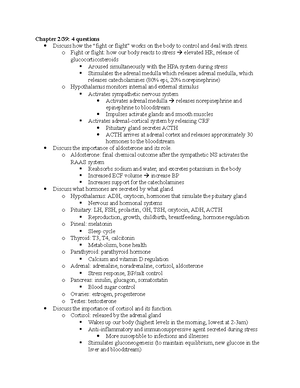 Ch 7 SG-2 - Chapter 7 lecture notes - Chapter 7 Homeostasis ...