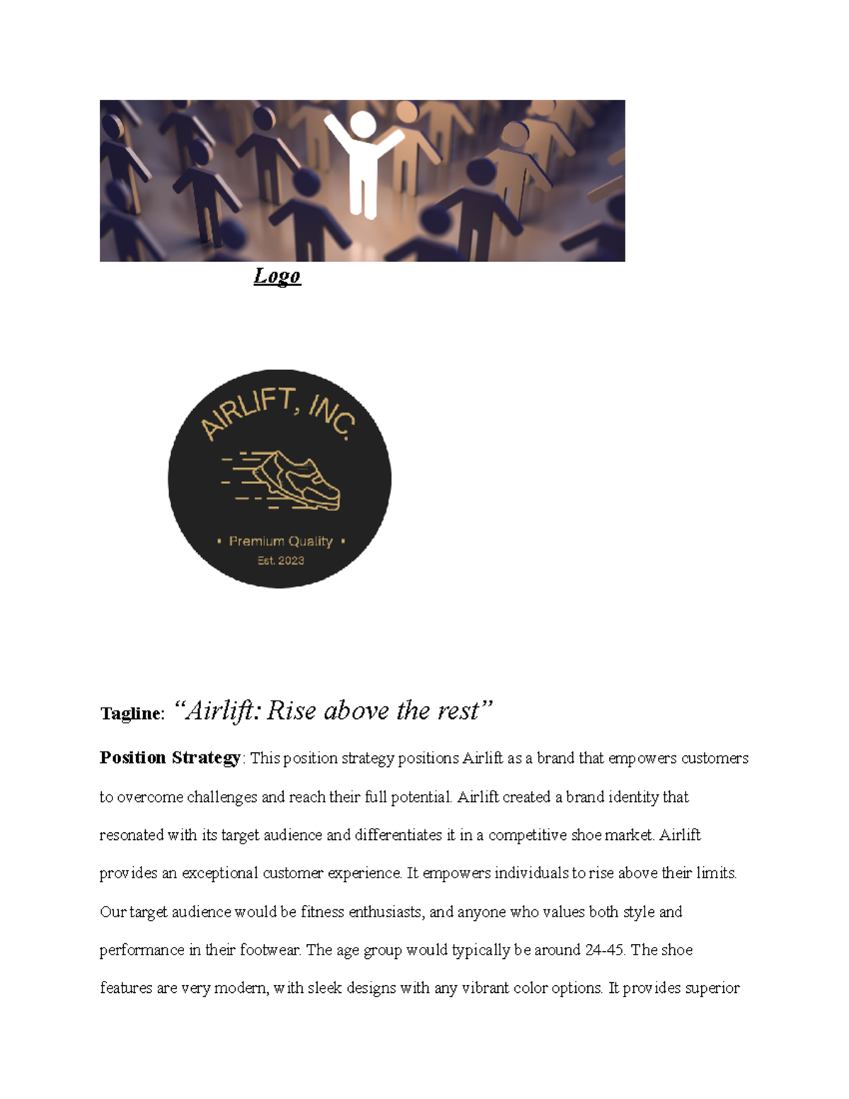 Team Assignment - Additional details - Logo Tagline: “Airlift: Rise ...