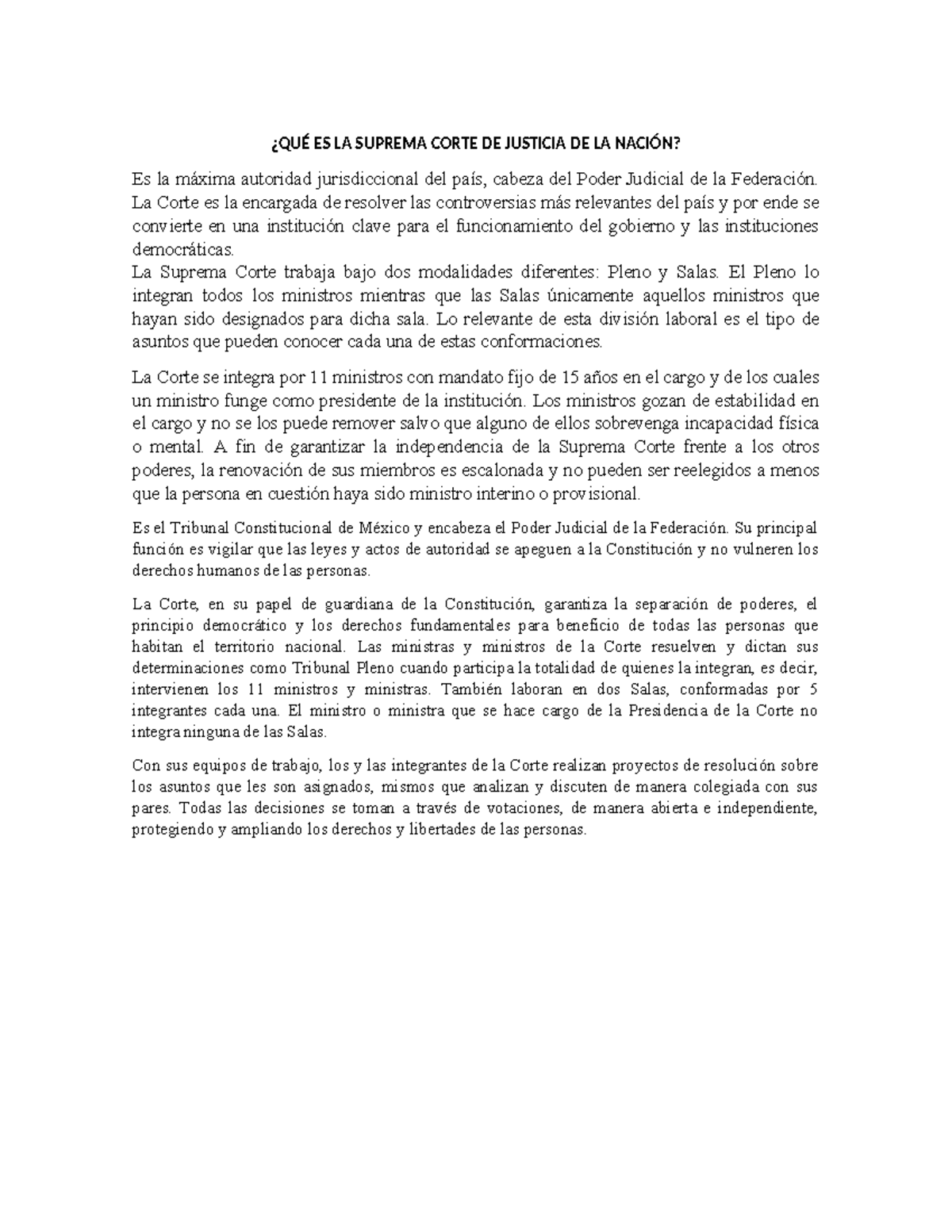 QUÉ ES LA Suprema Corte DE Justicia DE LA Nación - ¿QUÉ ES LA SUPREMA ...