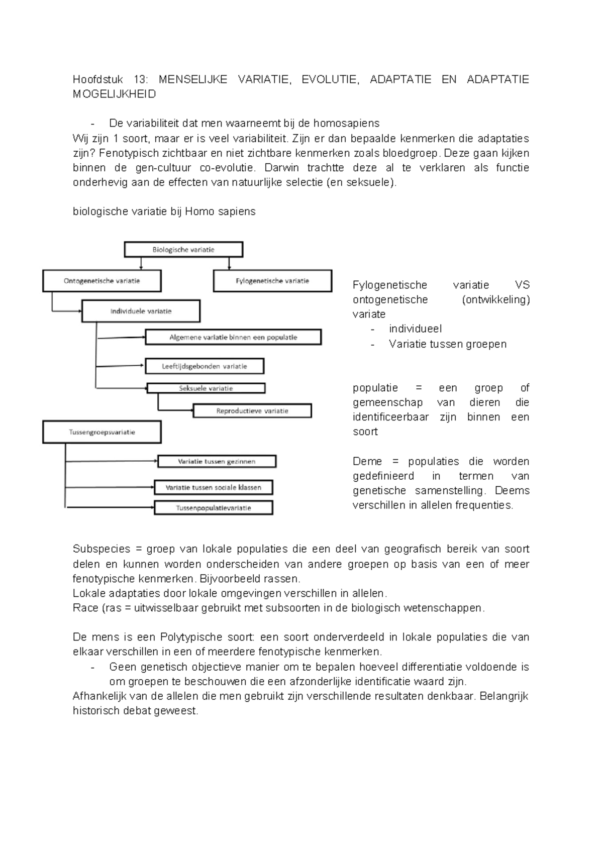 hoofdstuk-13-menselijke-variatie-evolutie-adaptatie-en-adaptatie