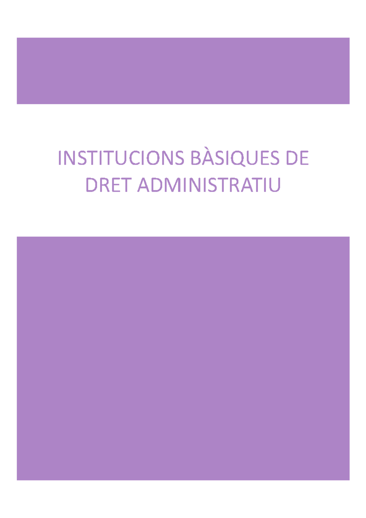 INSTITUCIONES BÁSICAS DEL DERECHO ADMINISTRATIVO - INSTITUCIONS ...