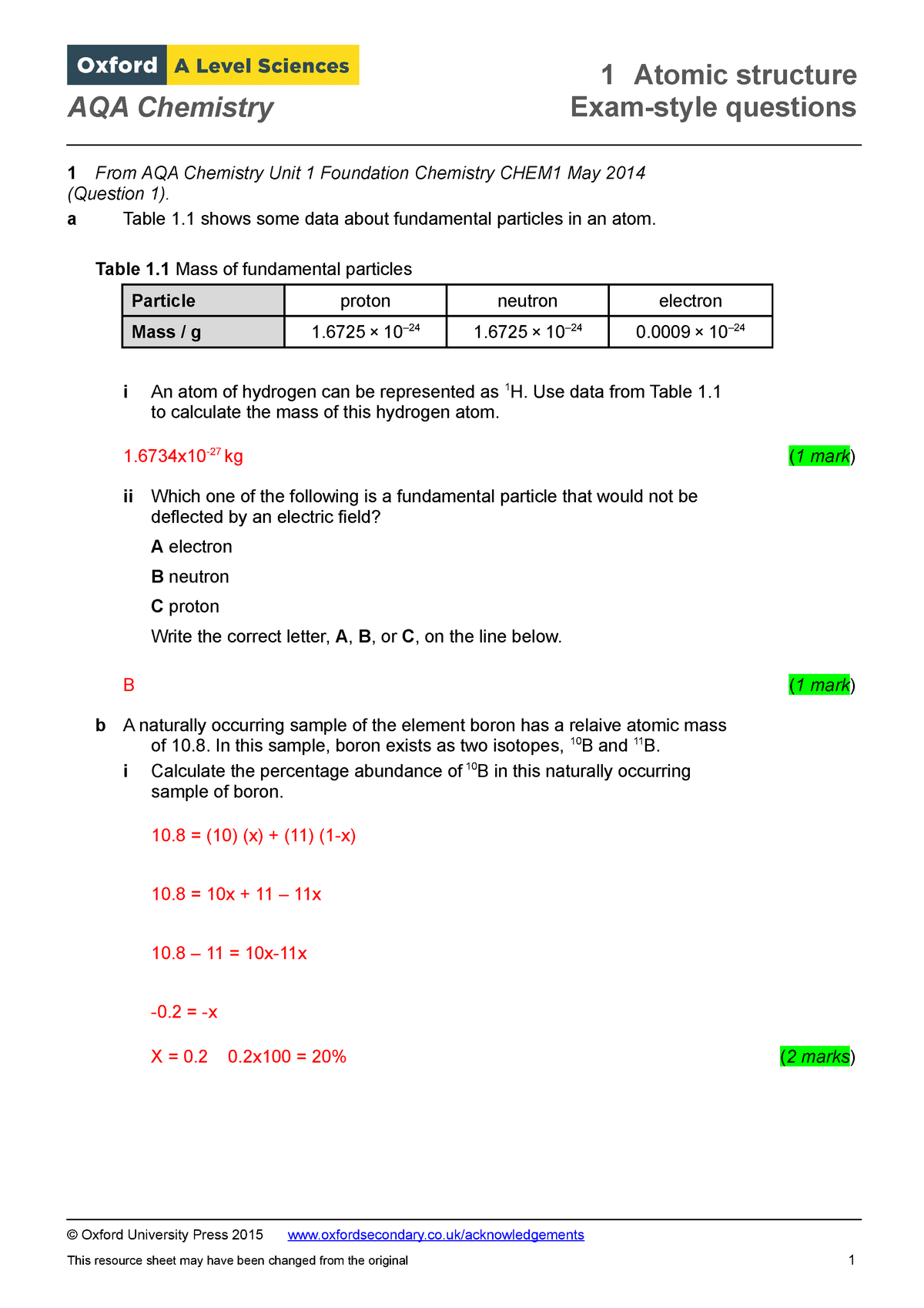 chemistry essay questions and answers 2021