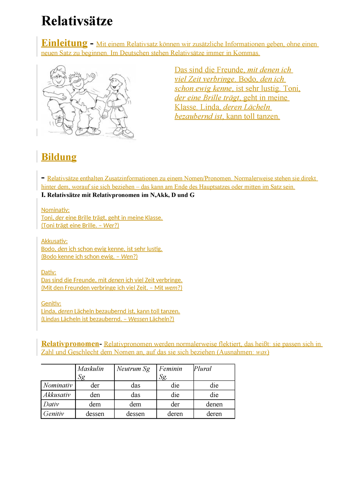 Relative Sentences/ Clauses Easy And In Detail Explained - Relativsätze ...