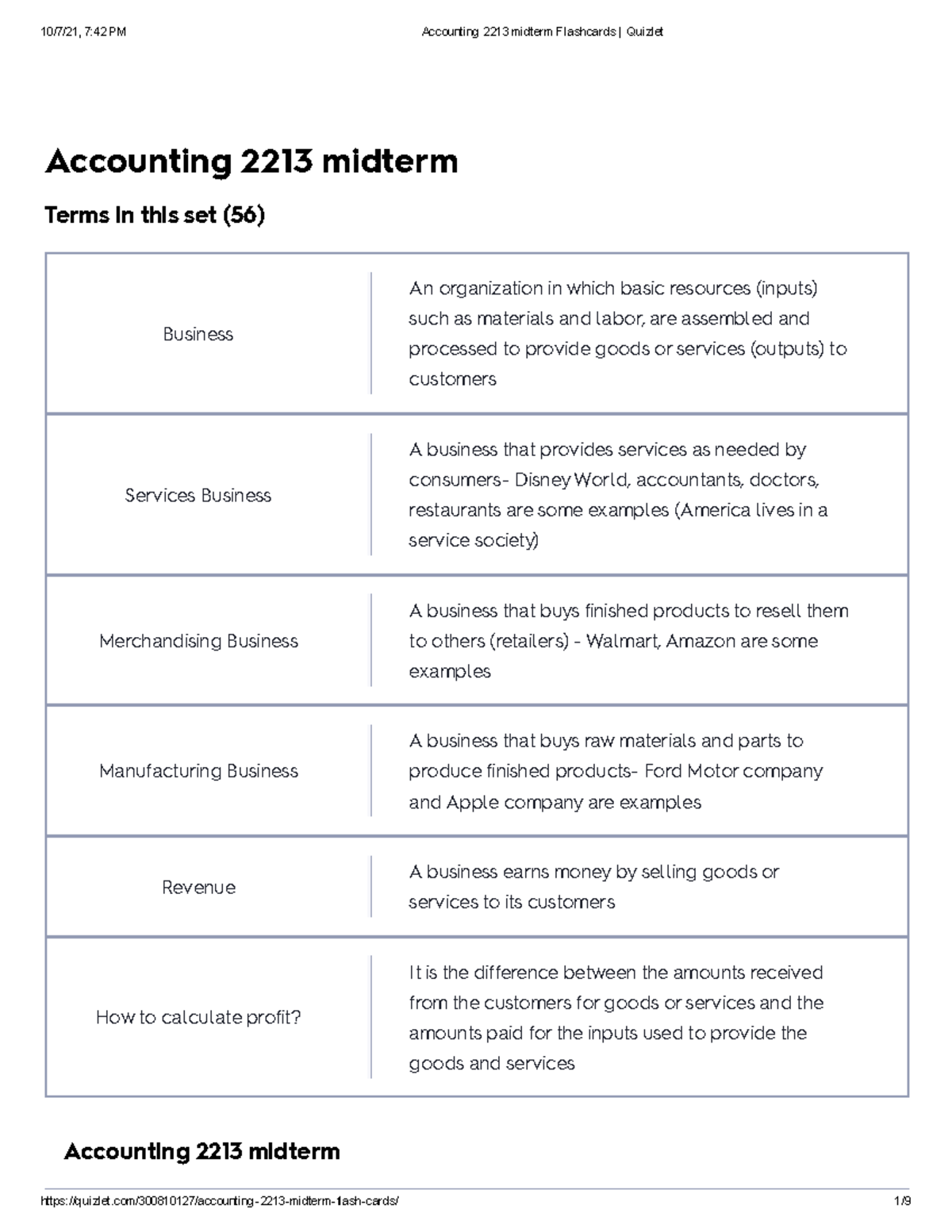 Midterm Study Guide - Accounting 2213 midterm Terms in this set (56 ...