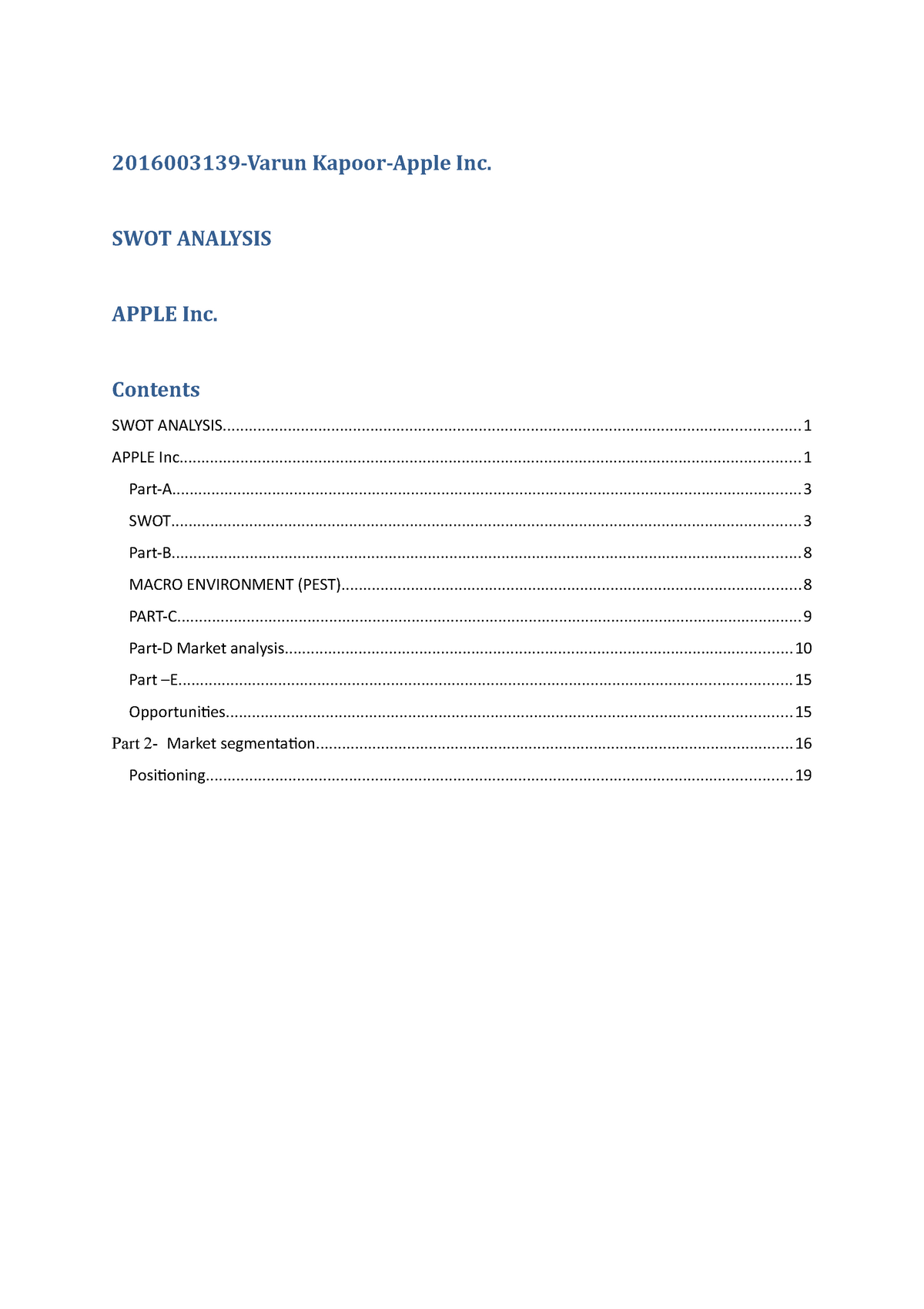 swot and pest analysis of apple