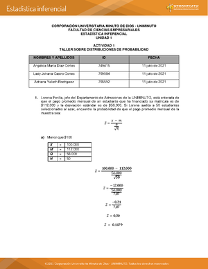 U2 Cuestionario Revisión Del Intento Cuatrimestral Estadistica ...