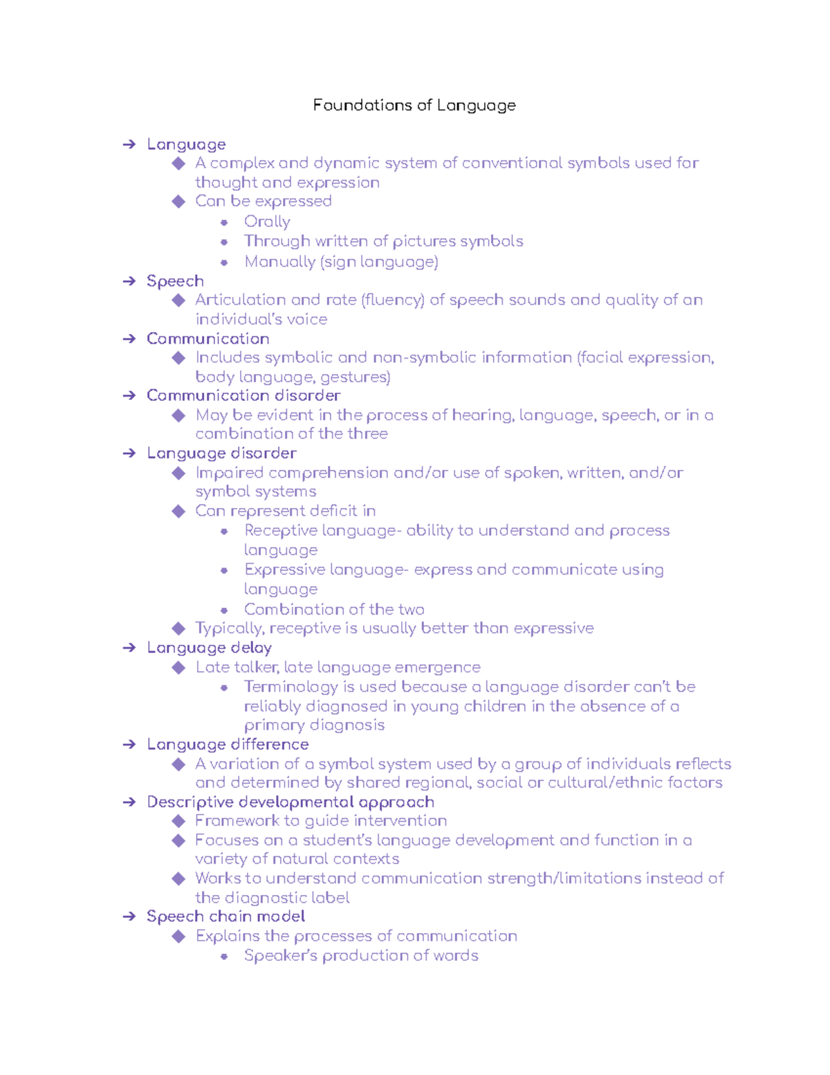 Foundations of Language - Studocu