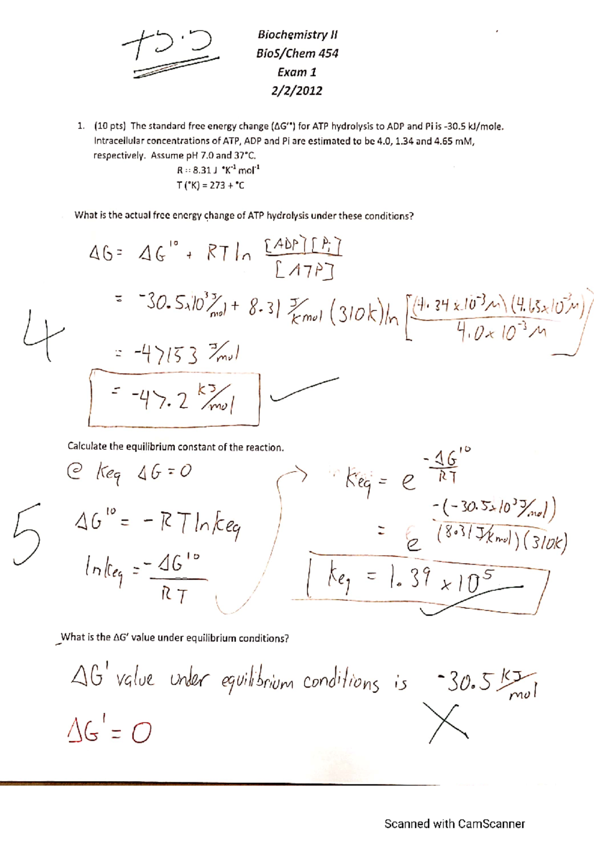 Exam 1 - Biochem II exam 1 - BIOS 454 - Studocu