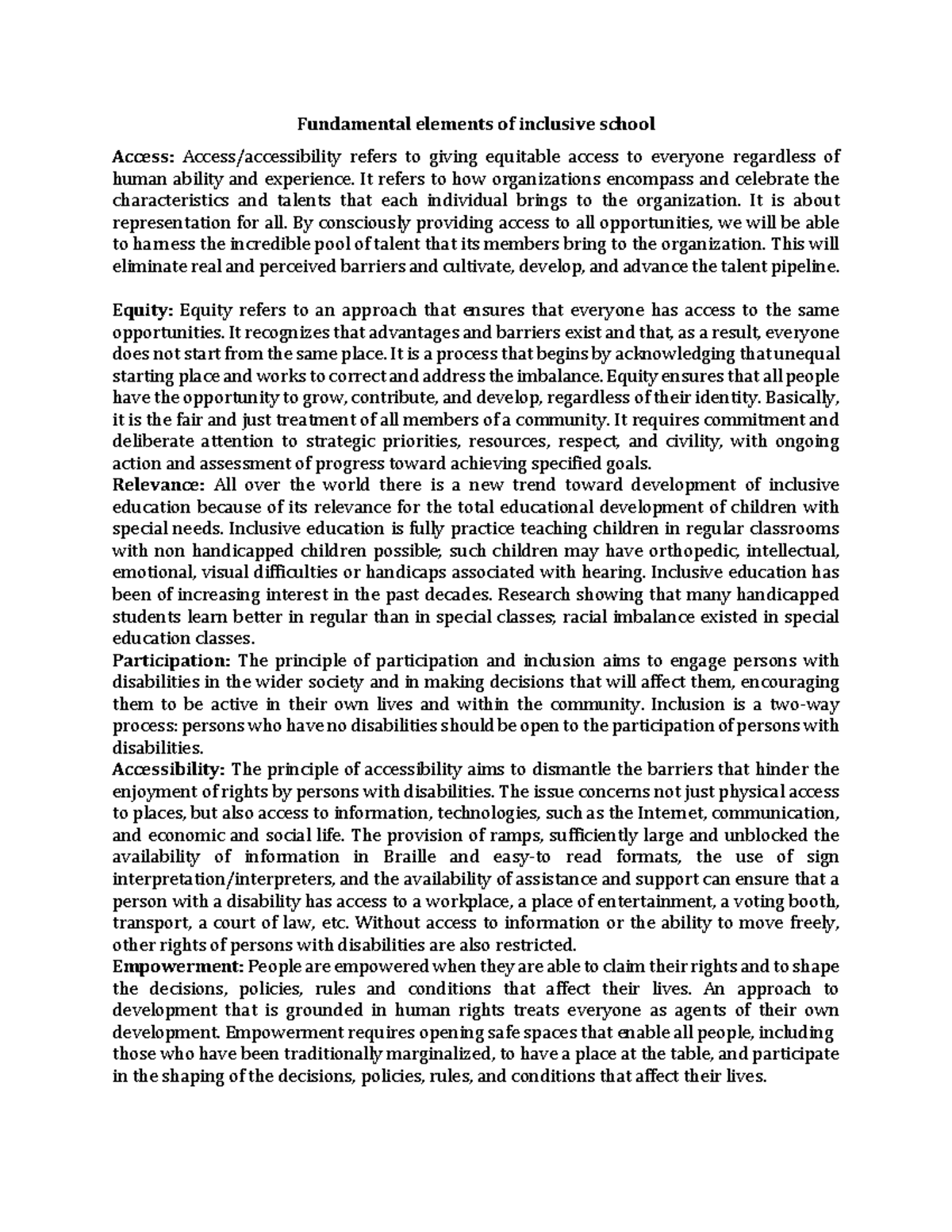 D.Ed notes - Paper 11 - Lecture note - Fundamental elements of ...