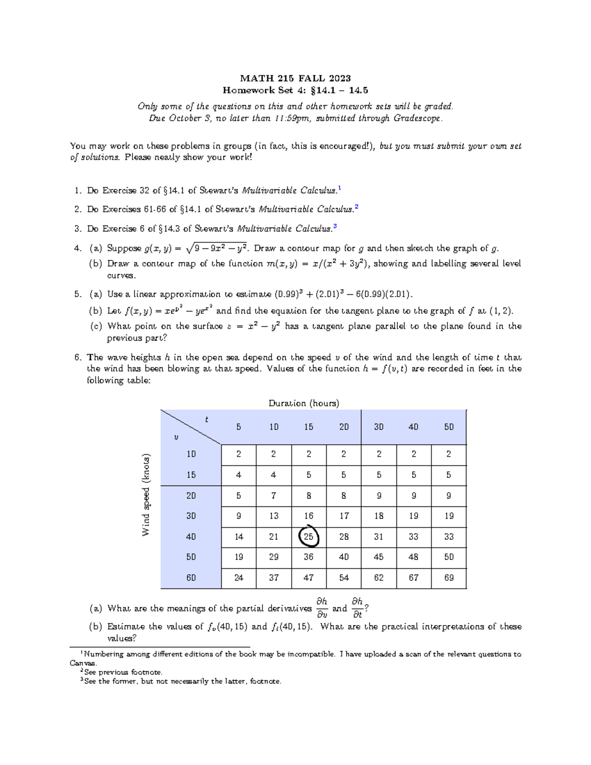 Homework+4 - Homework - MATH 215 FALL 2023 Homework Set 4: §14 – 14 ...
