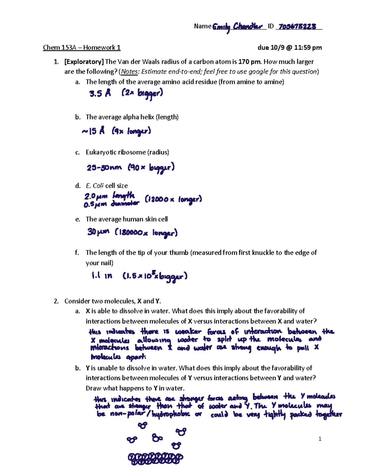 chem 153a homework 1