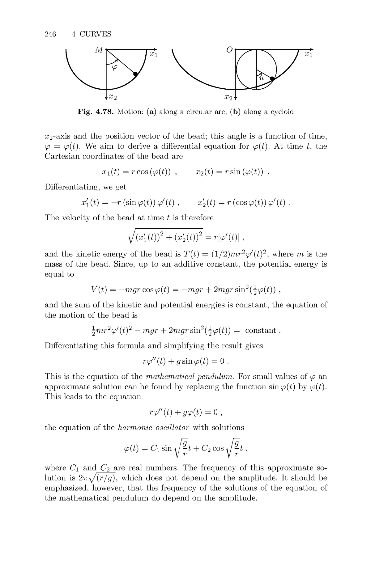 Plane and Solid Geometry-27 - 246 4 CURVES x 1 x 2 φ M O x 1 x 2 u Fig ...