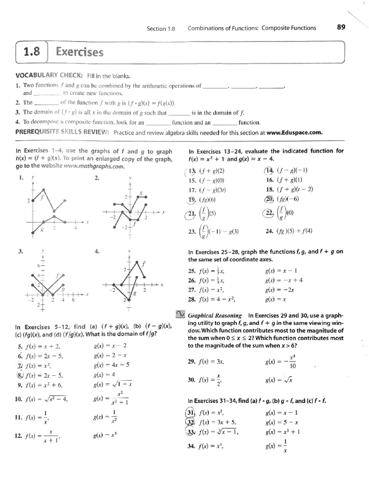 2023-09-26 07-39 - its homework - Section 1 Combinations of Functions ...