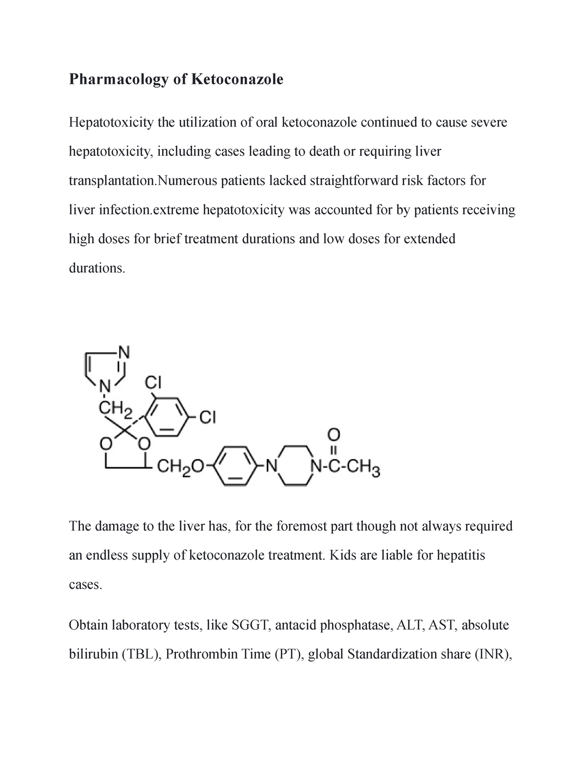 thesis of ketoconazole