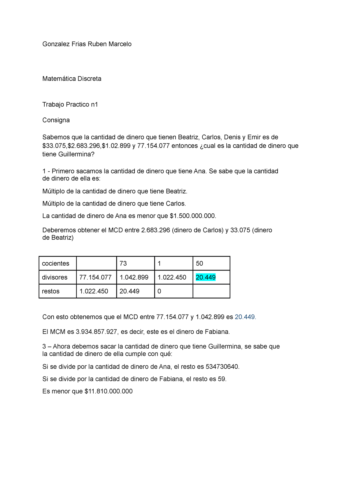 Matem Tica Discreta Tp Gonzalez Frias Ruben Marcelo Matem Tica Discreta Trabajo Practico N