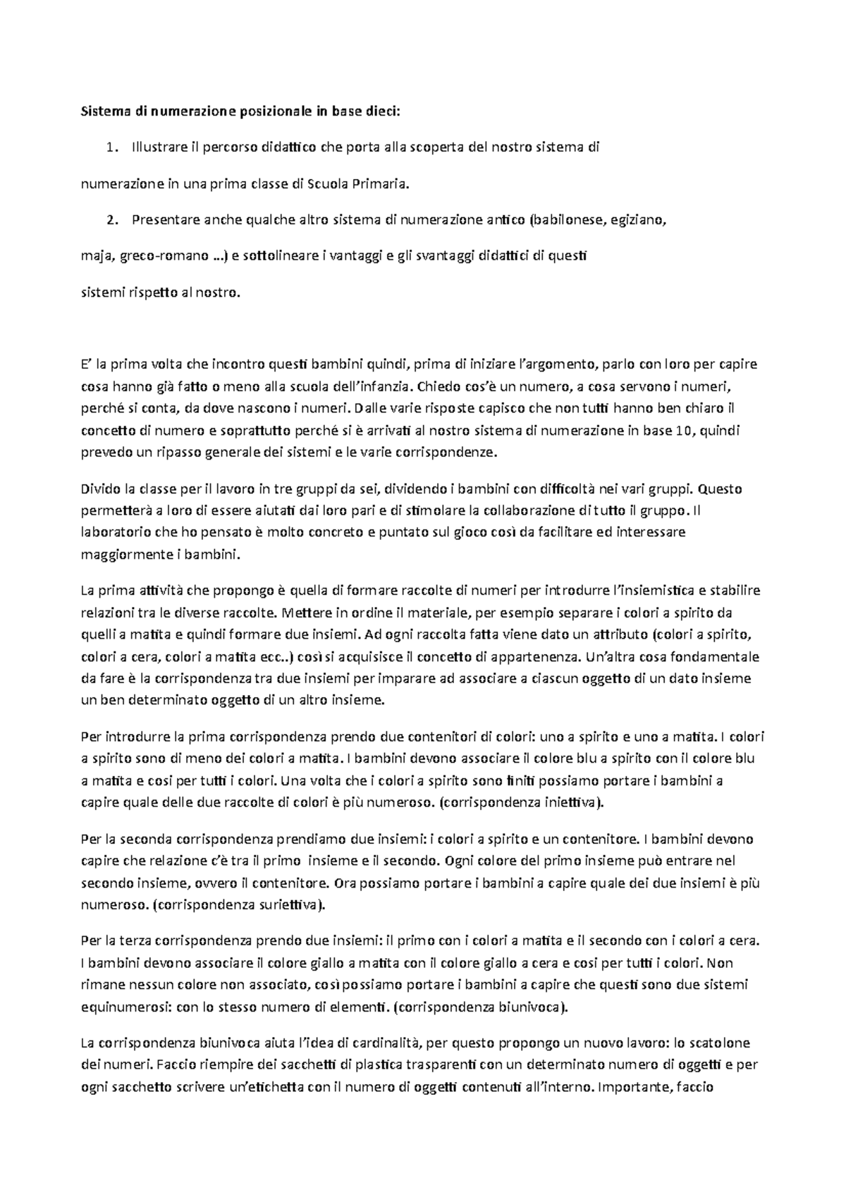 Sistema di numerazione posizionale in base dieci Sistema di