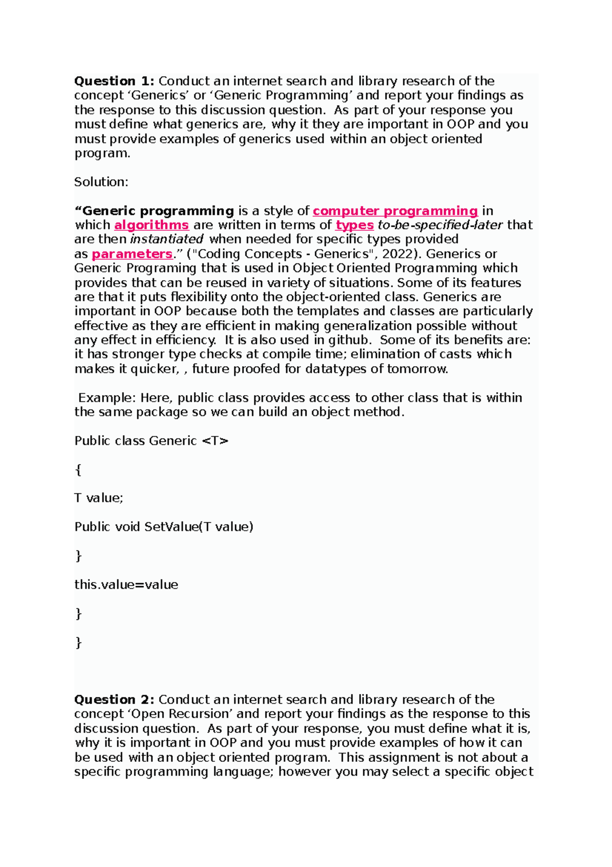 Discussion 8 4 - Question 1: Conduct an internet search and library ...