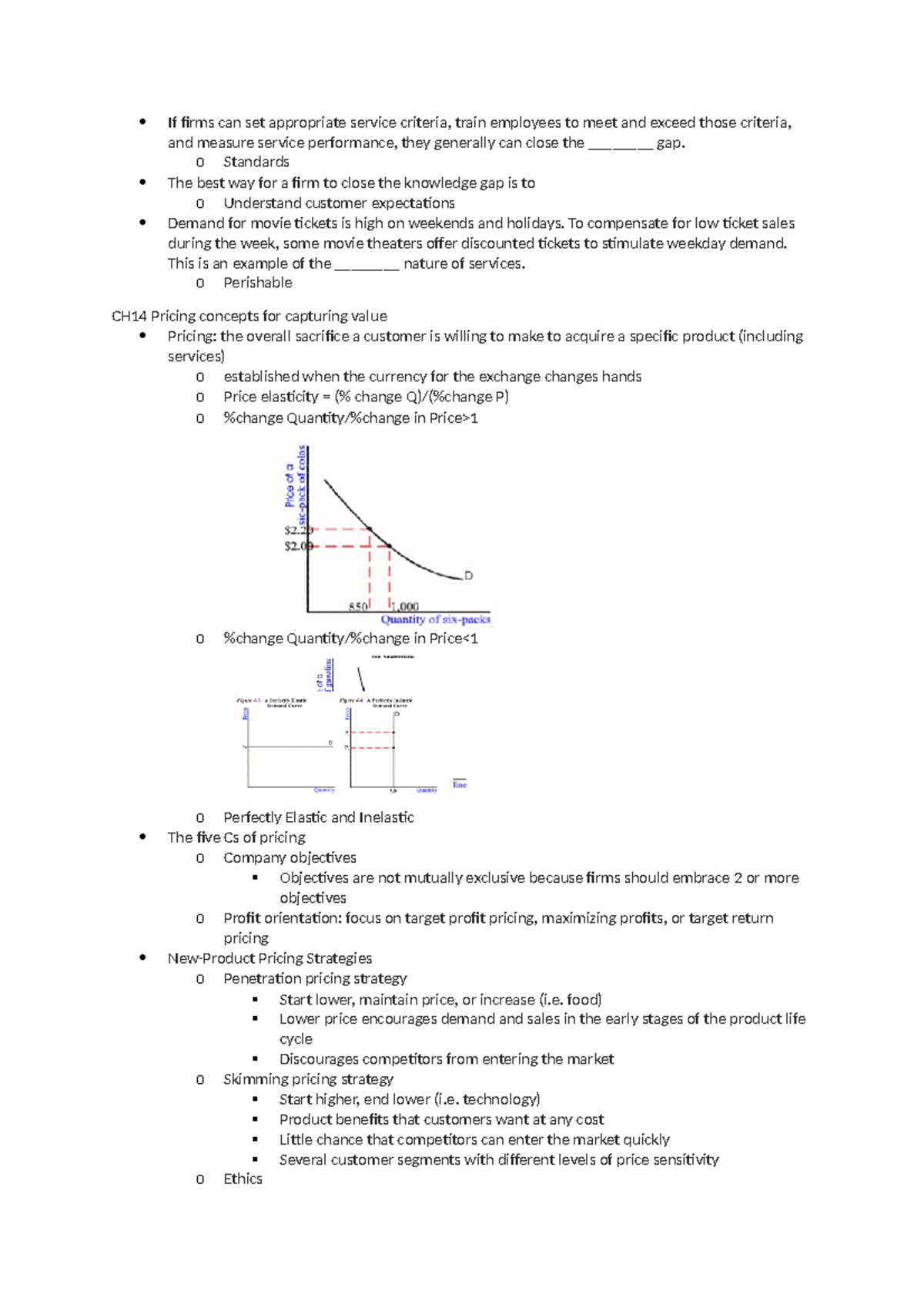 Marketing chp 14 - Notes on Pricing from the Five Cs of Pricing New ...