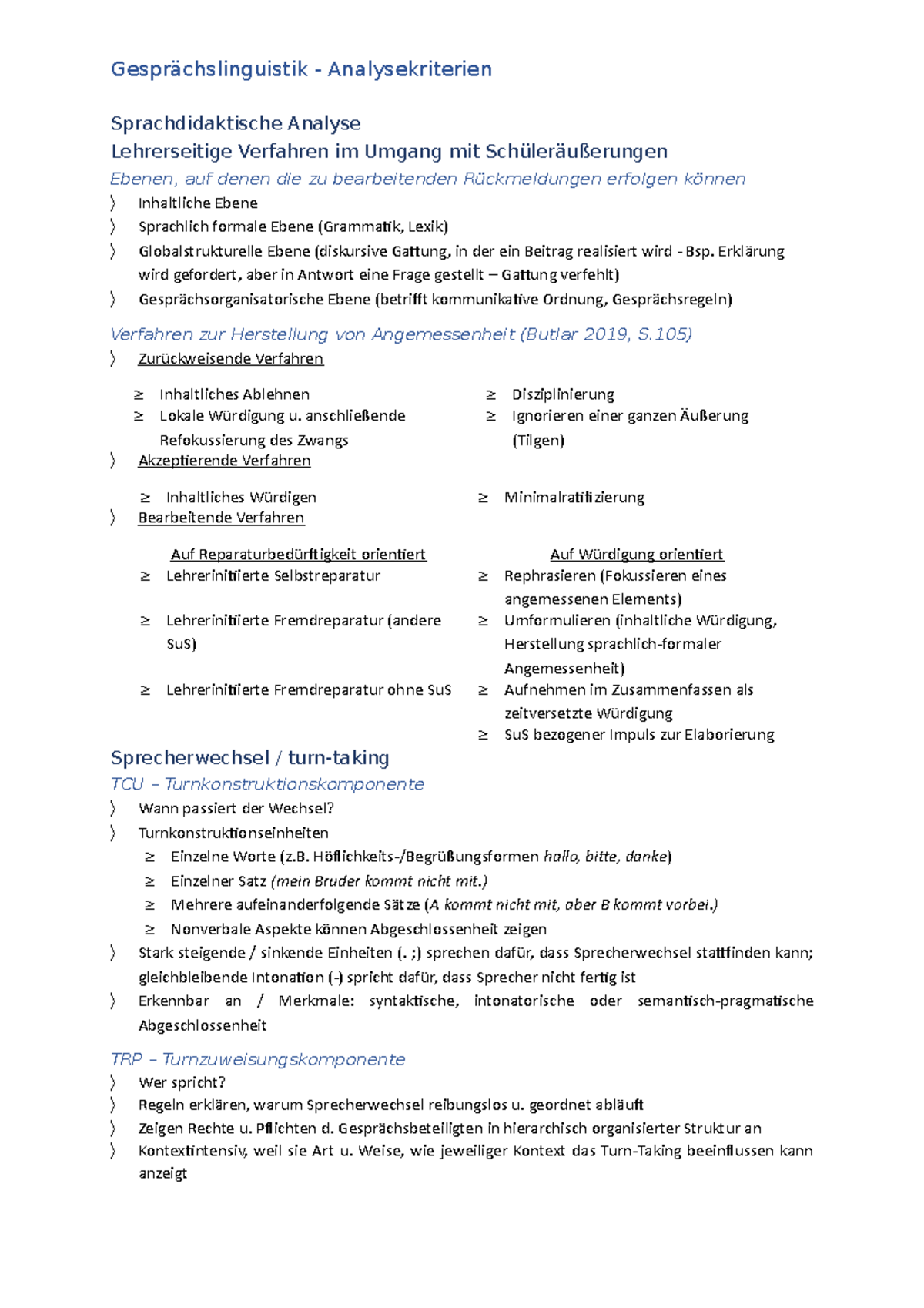 Textlinguistik und Schule Analysekriterien (2021) Sprachdidaktische