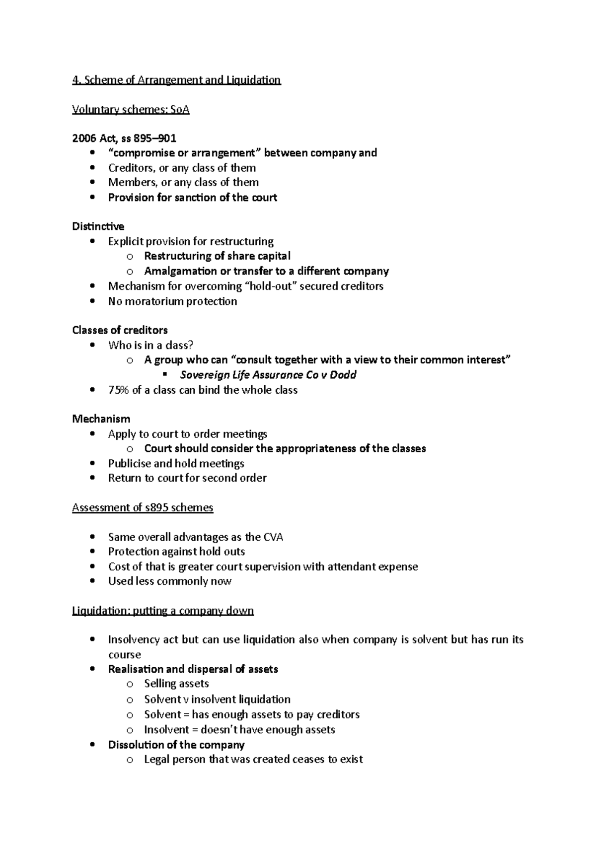 4. Scheme of Arrangement and Liquidation - 4. Scheme of Arrangement and ...