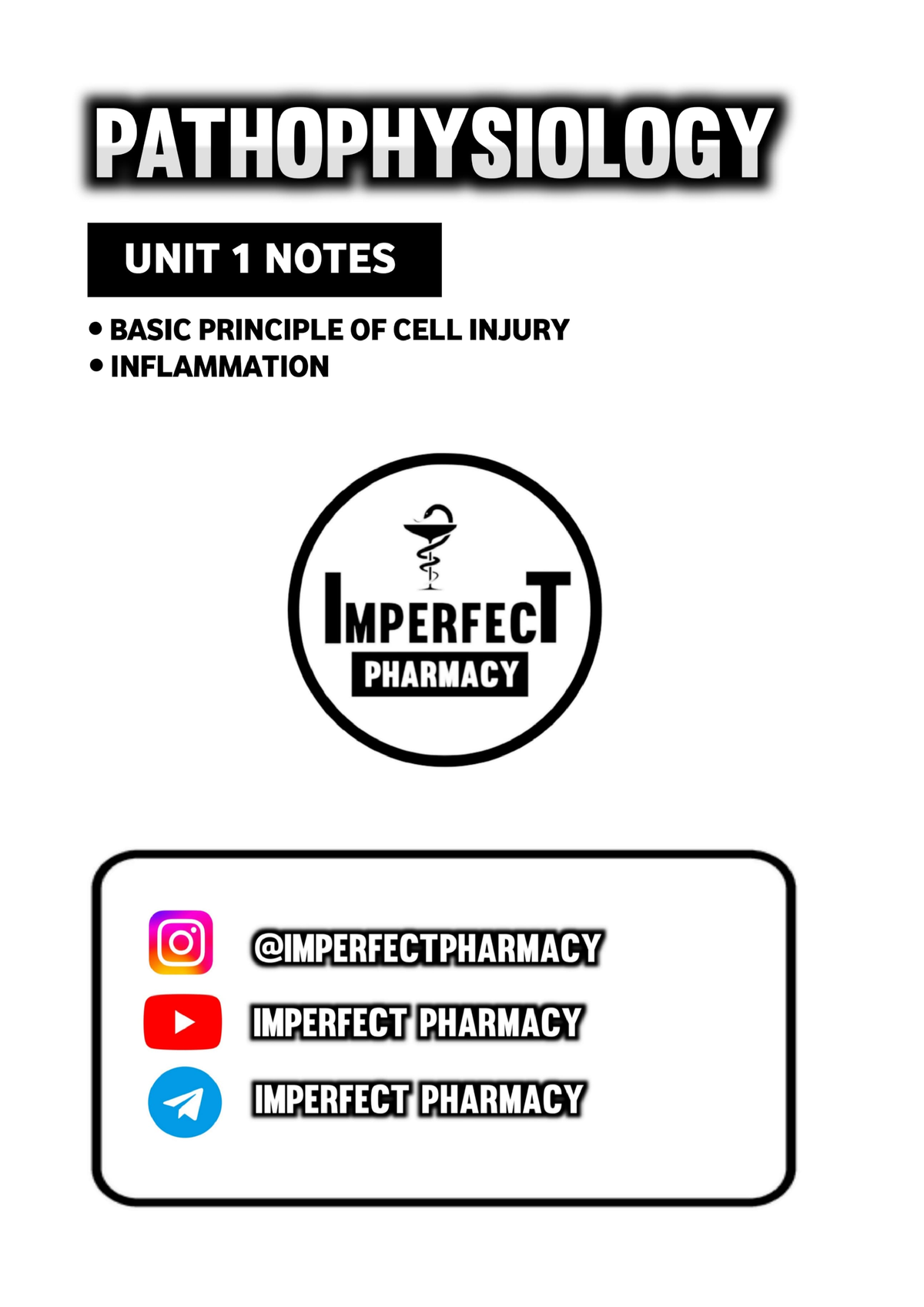 UNIT 1 Pathophysiology ( Imperfect Pharmacy )-merged - Studocu