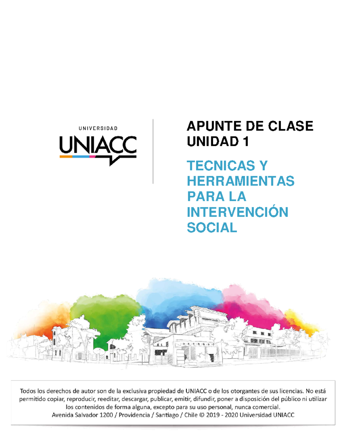 Apunte U1 Tecnicas Y Herramientas Para La IntervenciÓn Social Unidad