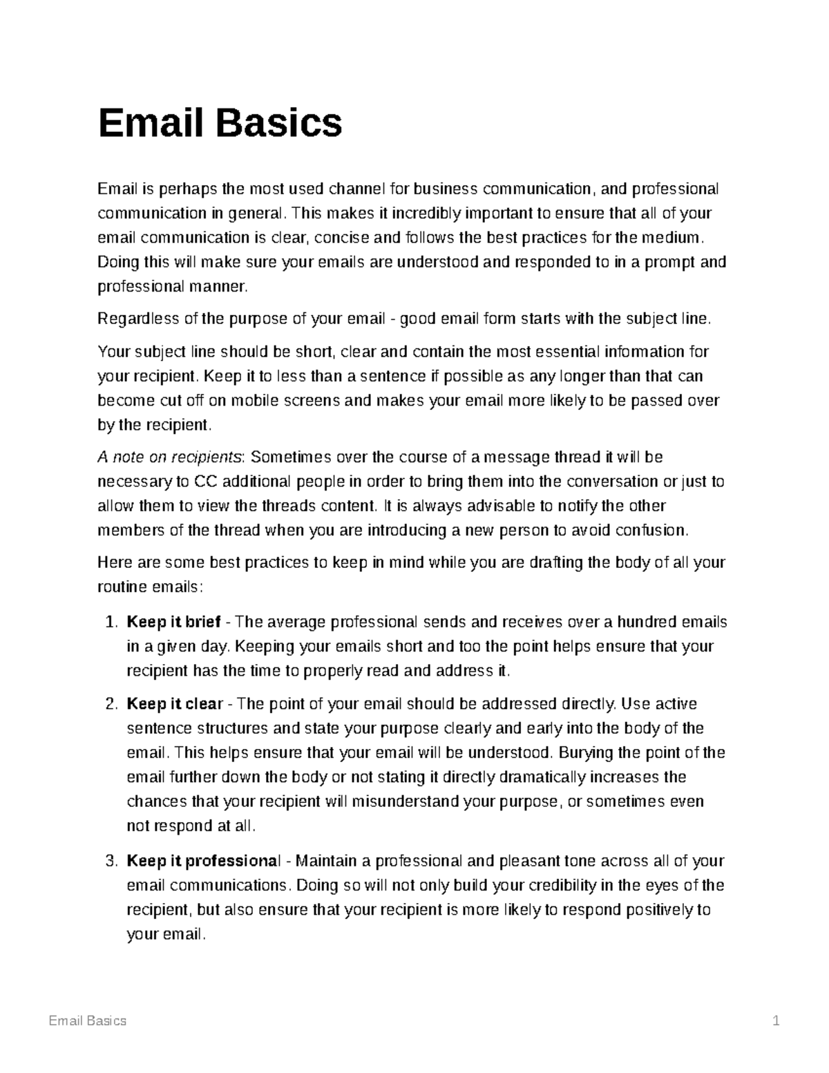 cmn279-emailing-basics-email-basics-1-email-basics-email-is-perhaps