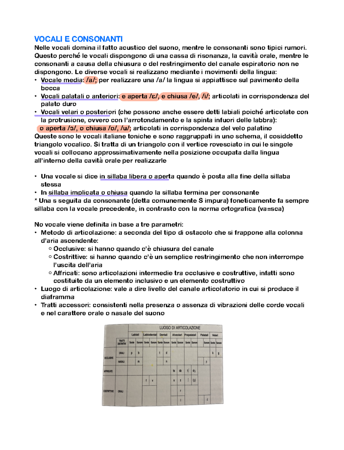 Vocali e consonanti - VOCALI E CONSONANTI Nelle vocali domina il fatto ...