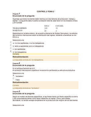 Preguntometro Comercio Internacional 1 - CONTROL 2 TEMA 2 Pregunta 1  Enunciado de la pregunta - Studocu