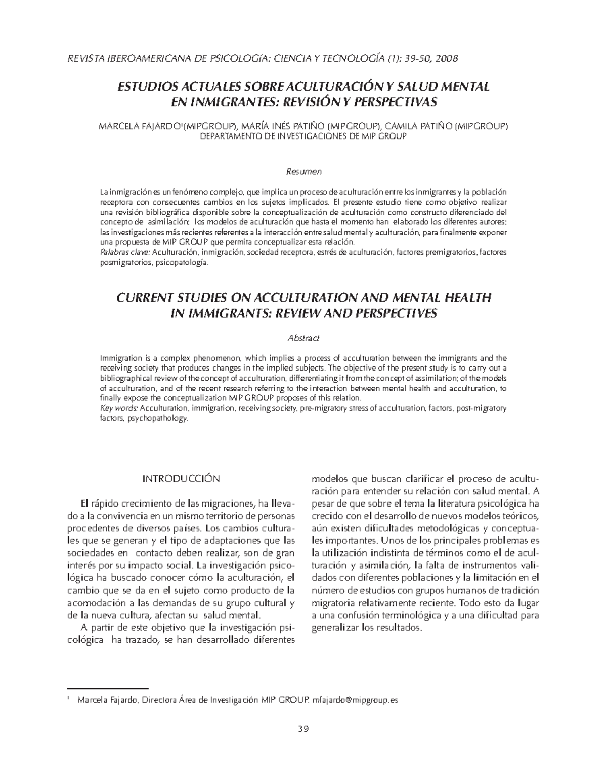 Dialnet-Estudios Actuales Sobre Aculturacion YSalud Mental En Inm ...