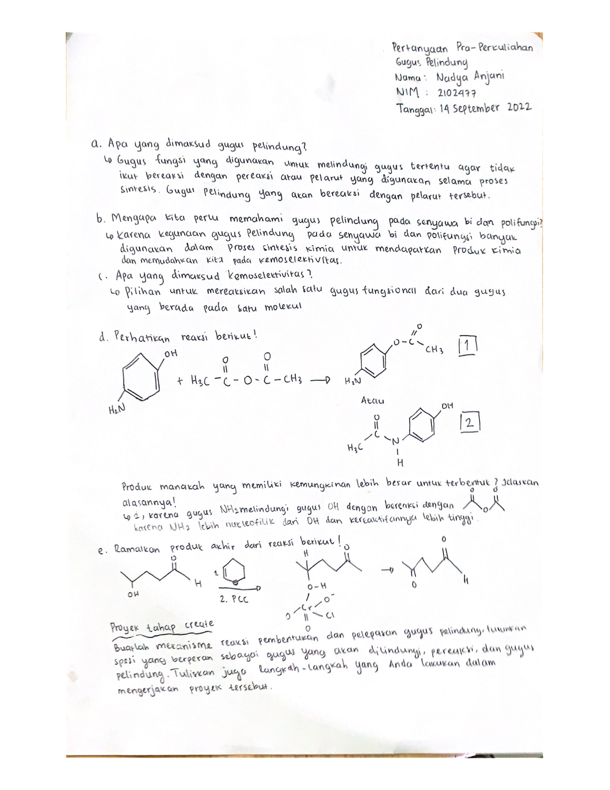 Pra-Perkuliahan 3 - Chemistry - Studocu