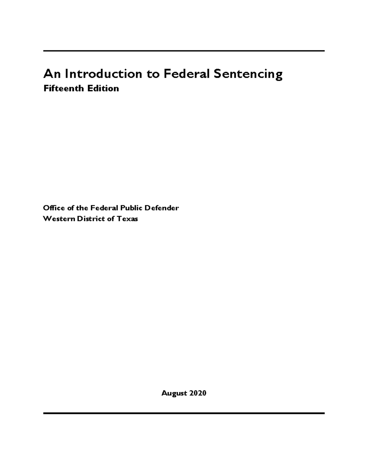 FD introduction to federal sentencing - An Introduction to Federal ...