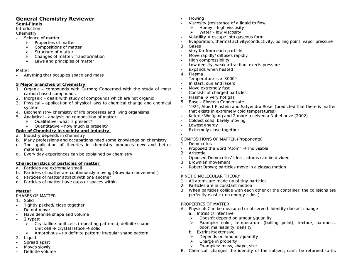 general chemistry article review