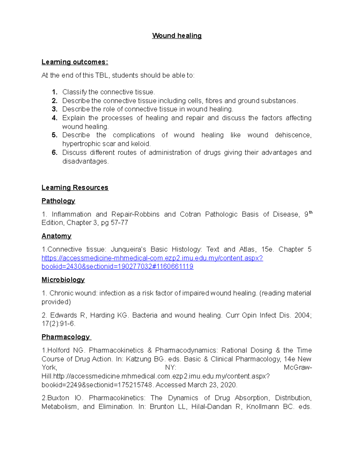 Wound Healing TBL PPT on economic relations Wound healing Learning